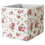 I-K-E-A DRONA Box Floral Patterned (33x38x33 cm) Pack of 3 Storage Organizer Baskets for Expedit Shelving Unit