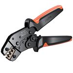 Non Insulated Crimping Tool, Preciva 0.5-1.5mm²/22-16 AWG Crimping Tools, with Ratchet Machanism, Perfect Crimping for Electronic Jobs, Wire Crimper Only Without Accessories