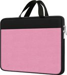 Laptop Case 15.6 inch, Travel Laptop Sleeve Bag Handbag Shockproof Protective Computer Cover Carrying Bag Briefcase for 15" 15.6" HP Asus Acer Dell Lenovo Laptop Notebook Ultrabook, (Black/Pink)