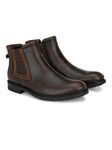 San Frissco High Top Chelsea Boots for Men's/Slip On Wearable Anti-Slip Leather Boots for Office/Fashionable Ankle Boots for Men - (Tan)