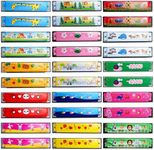 DEAYOU 30 Pcs Cartoon Harmonica with Double Row of 16 Holes, Musical Instrument for Beginners, Adult, Goodie Bags, Party Favors, Birthday, Gifts, 15 Styles