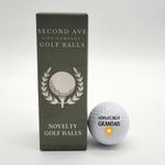 Second Ave Pack of 3 Golf Balls World's Best Grandad Father's Day Christmas Birthday Golfer Gift