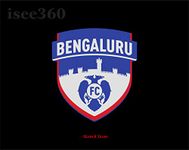 ISEE 360® Football Bengaluru Fc Logo for Car Bike Stickers and Vinyl Decals of Multicolor L x H(12.00 x 12.00cm)