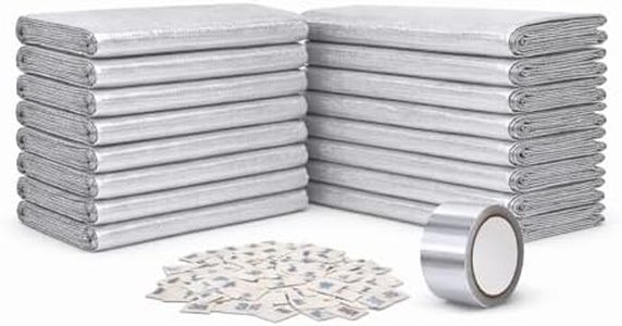 Garage Door Insulation Kit (16Pcs) 54 x 20.5inch for Double Garage Door, Reflective Aluminum Radiant Barrier Bubble Insulation