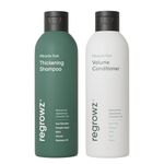 Regrowz Hair Thickening Shampoo 225ml & Hair Volume Conditioner 200ml - Biotin Hair Growth Shampoo and Conditioner for Women & Men - DHT Blocker & Sulphate Free - Restore Stronger & Healthier Hair