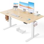 ErGear Electric Standing Desk with Advanced Brushless Motor, 140 x 80 cm Height Adjustable Desk with 100kg Load Capacity, Quiet Operation, Sturdy Metal Frame