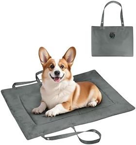 Kritter Planet Waterproof Foldable Dog Bed Pad for Camping & Travel, Portable Roll-Up Dog Bed Car Seat Pet Cushion Mat with Handles for Medium & Large Dogs, Indoor & Outdoor Use