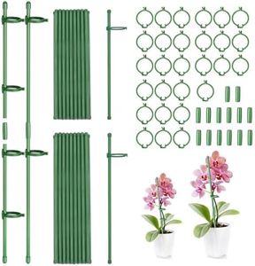 28Pcs Plant Stakes,Garden Stakes 16Inch & 12Inch,Adjustable Length Tomato Stake,Plants Support Stake for Indoor and Outdoor Plants,Beans,Orchid