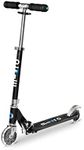 Micro Scooter| Sprite Foldable LED Kid & Teen Scooter for Ages 6+ | Children up to 220 lbs | 2 Wheel | Travel Ready | Adjustable T Bar | Smooth Ride, Motion Activated PU LED Wheels | Swiss Design
