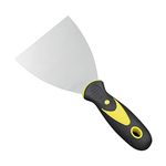 PLASTIFIC Putty Knife Scrapers, Spackle Knife, Metal Scraper Tool for Drywall Finishing, Plaster Scraping, Decals and Wallpaper, with Plastic Handle and Metal Blade Scraper (4 Inches)