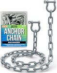 Galvanized Anchor Chain, Boat Anchor Chain, Anchor Chains for Boats, Galvanized Chain, 2 Boat Anchor Shackles and Chains Link Ends Marine Grade 3/16" Chain, 1/4" Anchor Chain or 5/16" Chain 4 or 5 Ft