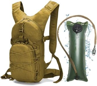 RAPIDSKY Tactical Hydration Backpack 3L, Lightweight Water Bag Hydration Pack, Hiking Backpack with Water Bladder for Men Women, Hydration Pack for Cycling, Running, Hunting(Khaki)