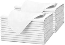 Cloth Napkins Pack of 24 - White Napkin 17x17 Inches Linen Napkins - 100% Polyester Dinner Napkins Durable, Soft and Absorbent with Hemmed Edges Ideal for Parties and Wedding