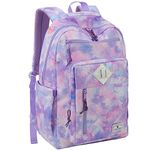 School Backpack, Vintage Work Travel Backpack for Men Water Resistant College Lightweight Book Backpack Women Teens VONXURY (Light Purple)