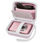 Digital Camera Case Compatible with Yifecial/for EROOLU/for VAHOIALD/for Kaisoon/for Kodak Pixpro/for Canon PowerShot ELPH 180 190/ for Sony DSCW800 DSCW830 Digital Cameras for Travel (Pink)