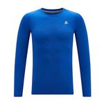 DEVOROPA Youth Boys Compression Shirt Long Sleeve Football Baseball Undershirt Quick Dry Sports Baselayer Royal Blue XS