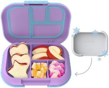 Bentgo Kids Chill Leak-Proof Lunch Box - Included Reusable Ice Pack Keeps Food Cold; 4-Compt. Bento Box; Microwave/Dishwasher Safe; 2 Year Manufacturer's Warranty (Confetti Edition - Vivid Orchid)