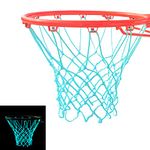 2pcs Glow in The Dark Basketball Net,Blue Nightlight Basketball Net,Basketball Net Replacementportable Sun Powered Sport Nylon Outdoor Basketball Nets,Basketball Stuff for Boys Girls.