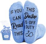 HAPPYPOP Unisex Fuzzy Socks Doctor Socks Pharmacist Socks Physical Socks Dr Socks, Doctor Gifts Future Doctor Gifts Doctor Day Gifts