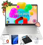 HP Flagship Touchscreen Laptop Computer • Win 11 Pro • 2024 Office Lifetime License • CD/DVD Drive • 15.6" Full HD Touchscreen • Intel i3 1215U • Wi-Fi 5 • Anti-Glare HD Display(16G RAM • 512GB SSD)