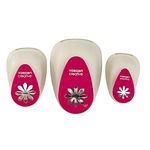 Vaessen Creative Craft Paper Punch - Flowers - 3 Pcs - Various Sizes - Circle Cutter for Crafting and Card Making