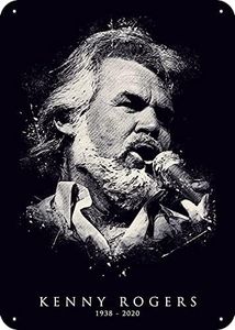 Legendary Musician Kenny Rogers Metal Tin Sign 8" X 12" Wall Decor