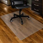 Qlarity Covers 2mm Thick 48X60 Inch PVC Chair Mat for Hardwood/Tile/Laminate/Concrete Flooring | Prevents Scratches, Ensures Smooth Rolling & Non-Slip (Translucent)