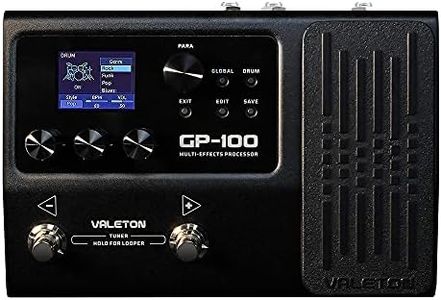 Valeton Guitar Effects Pedal Multi-Effects Processor with Expression Pedal 140 Integrated Effects 198 Presets Looper Amp Modelling Drum Support IR OTG Third Party for Live Streaming GP-100