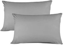 Egyptian Cotton 200 Thread Count Pillow Cases 2 Pack (Grey Silver)