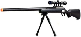 BBTac Airsoft Sniper Rifle VSR-10 - Bolt Action Powerful Spring Airsoft Gun with Hunting Scope and Bipod