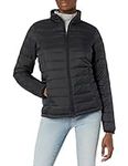 Amazon Essentials Women's Lightweight Long-Sleeve Water-Resistant Puffer Jacket (Available in Plus Size), Black, X-Large