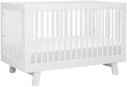 Babyletto Hudson 3-in-1 Convertible Crib with Toddler Bed Conversion Kit in White, Greenguard Gold Certified , 53.75x29.75x35 Inch (Pack of 1)