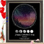 Personalized Star Map for specific date - Customized Constellation map Star Picture - Custom Gifts for Anniversary, Engagement, Wedding ( Multiple Sizes - Framed / Unframed )