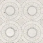 Bedrosians Solis Honed Marble Blend Mosaic Tile 14.25" x 14.25", White Carrara & Bardiglio (5-Pack, 7.05 SF)