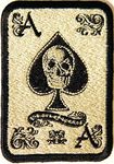 Master Skull Poker Ace Card Old School Gambling Winner Playing Card Casino Logo Lucky Biker Jacket T shirt Patch Iron on Embroidered Badge Sign Costum