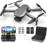 FERIETELF Drones with Camera for Adults 4K - B12 GPS Drone, Under 250g, Brushless Motor, Auto Return, Follow Me, Point of Interest, 50 Mins Long Flight, Lightweight and Foldable Drone for Beginner