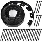 Kestun Garden Edging, 2 Inch Height Edge 33 FT Landscape Edging, No Dig Landscape Edging with 30pcs Stake, Edging for Landscaping, Garden, Yard, Pathway