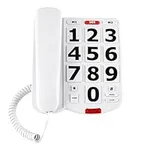 Big Button Phone for Seniors, Land Line Phones for Elderly - Large Button Home Telephone for the Visually Impaired, 110dB+ Amplified Ringer & 90dB+ Handset Volume for the Hearing Impaired House Phones