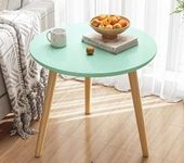 Device Bas with BROWN ART SHOPPEE Fold-Able Round Engineered Wood Side Table For Tea Coffee Breakfast (Light Green) Medium