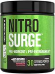 NITROSURGE Pre Workout Supplement - Endless Energy, Instant Strength Gains, Clear Focus, Intense Pumps - Nitric Oxide Booster & Preworkout Powder with Beta Alanine - 30 Servings, Watermelon