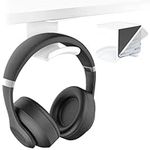 HomeMount Headphone Hook Table - Headphones Stand Under Table Headphone Bracket Clip Hanging Rack,Used for PC Game,Office, Backpack Wallet Hanging (White, 1)