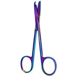 Stainless Steel Suture Stitch Scissors Premium Quality (KKT) (Multi Titanium)