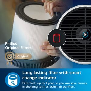 Philips 800 Air Purifier – White Compact HEPA Filter