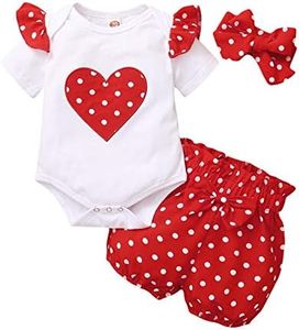 TMEOG Ropa Bebé Niña Recién Nacido, Mameluco con Estampado de Letras de Manga Corta Pantalones Diadema 3 Piezas Conjuntos de Ropa para Bebés 6-12 Meses