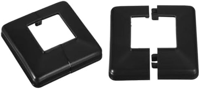 uxcell Post Skirt, 2pcs 50x50mm/2 x2 Plastic Split Style Post Base Cover Trim Skirt for Fence Stair Handrail Railing Porch,113x113mm/4.4" x4.4(L*W)(Overall)