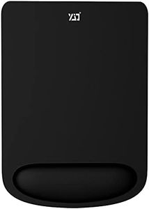 YJJ Ergonomic Mouse Pad with Wrist Support Gel, Mouse Mat with Wrist Rest, Mousepad with Non-Slip Rubber Base for Computer, Laptop, Mac, Black