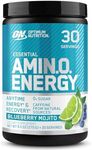 Optimum Nutrition Amino Energy with Green Tea and Green Coffee Extract, Flavor: Blueberry Mojito, 30 Servings