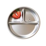 Basil Stainless Steel Plate for Kids - Kids Plates for Food with 3 Compartments - Dinner Plates for Baby - Unbreakable Dinner Plates - Ideal for Birthday, Return Gifting - BPA-Free - Wheel Duck Plate