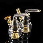 Mini Hookah, clear shisha 2 pack 4.17" Portable Brass Hookah Pipe Bubble Filter Gift for Men