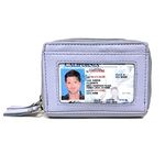 Alpine Swiss Womens Accordion Organizer Wallet Leather Credit Card Case ID, Lilac, One Size, Modern